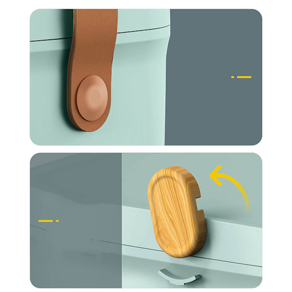 Plast Medicin Opbevaringsboks Oval Dobbeltlag Multi Gitter Stor Kapacitet Medicinsk Box Organizer til Hjem Sovesal Rosa