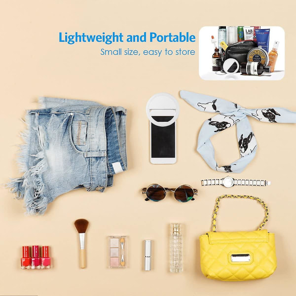 Selfie Light mobiltelefon, 28 lysdioder, med 3 justerbare lysstyrker