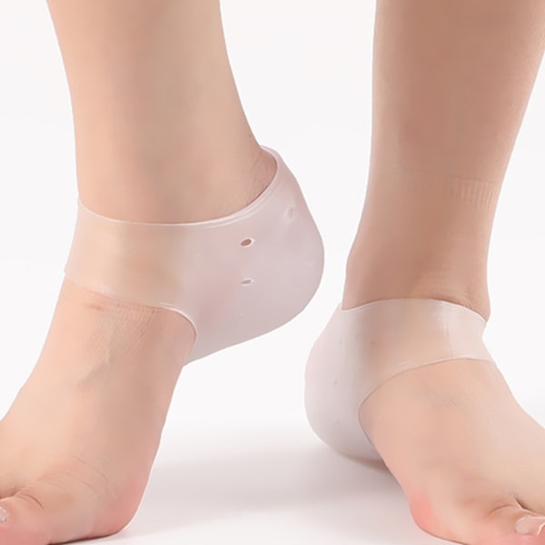 Dold Höjd Öka Innersulor Fotbädd Enhancers Öka Hälkudde Transparent Silikon Heel Lift Pad Universal 1.2in