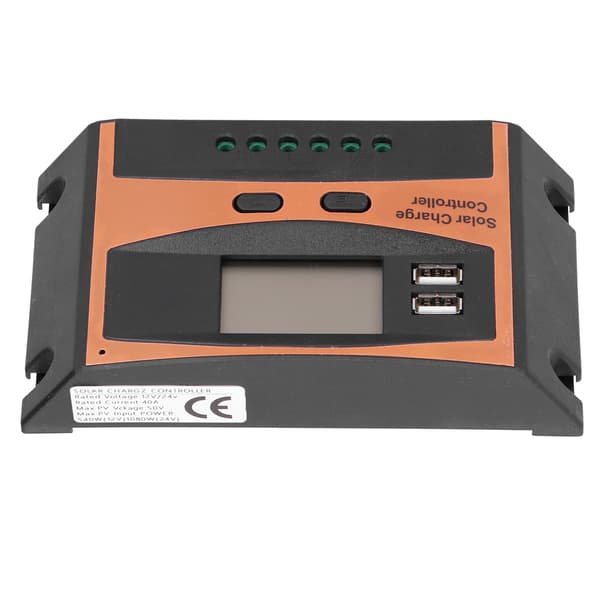 【NX】12V/24V Solar Charge Controller IP32 Vandtæt Højeffektiv PWM Solar Power Controller 40A
