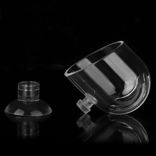 Transparent Akvarium Rød Orm Foder Sugkop Fisk Foderkop Beholder Akryl Crack Cup