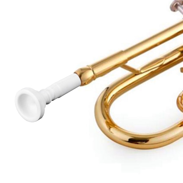 Slitstarkt ABS horntrumpet Munstycke Musikinstrumenttillbehör (vit)