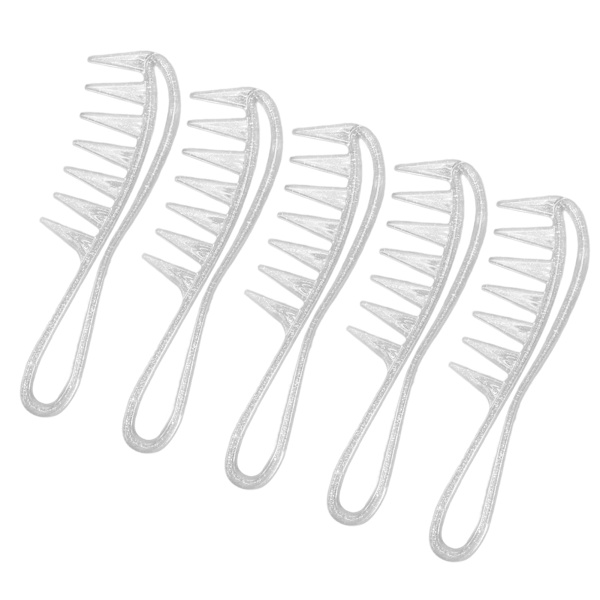 10 kpl Leveähampainen Kampa Ergonomisesti Muotoiltu Kahva Kannettava Muovikampa Miehille Naisille Hiusten Muotoilu Flash Silver