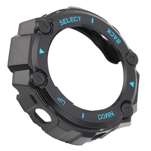 Plastskyddsfodral för Amazfit TRex Watch Edge Bumper Protective Shell Ram (Black Shell Blue Word)