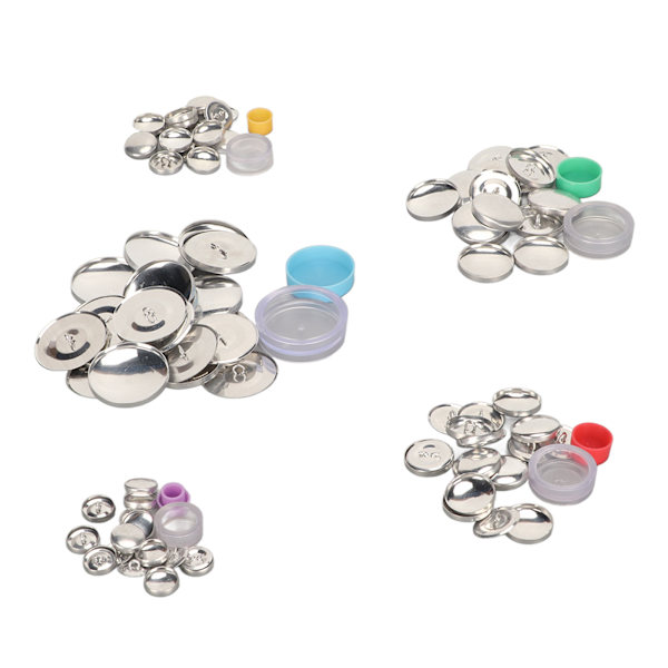 Cover Button Kit DIY Handcraft Flat Back Praktisk tygklädd knappsats för väsksömnad