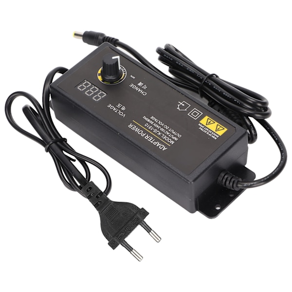 Strömadapter 90W 8A 3V till 12V Justerbar AC till DC-omvandlare med LED Digital Display För LCD-skärmar Mini-TV 100‑240VEU-kontakt