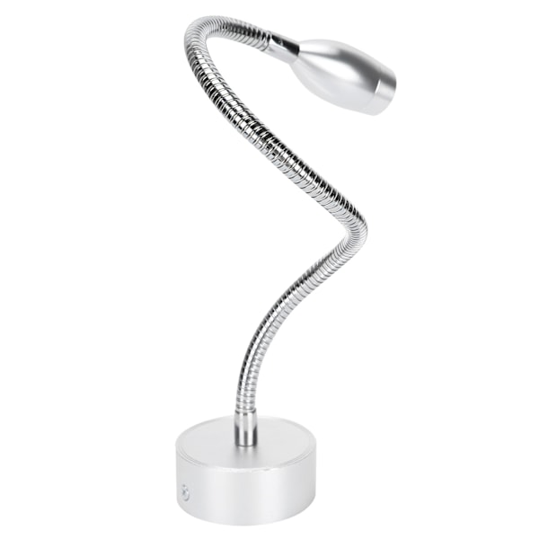 LED-arbeidsvegglampe i aluminiumlegering Fleksibel svanehalsbordvegglampe (kabling 110‑240V) Sølv 6000K