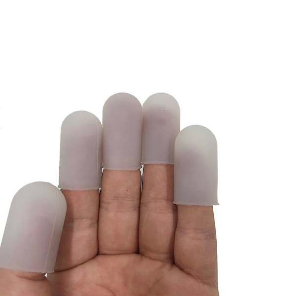 5 stk silikonfingerbeskytterhylseisolasjon Antisklifingerdeksel