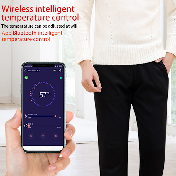 APP Styrede Elektriske Varmestøvler 5 Niveau Temperaturkontrol Lår Knæ Talje Mavevarmer Opvarmning Elastiske Bukser