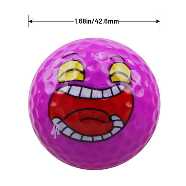6 st Funny Expression Balls Professionella övningsbollar Tillbehör Nyhetspresent för alla golfare