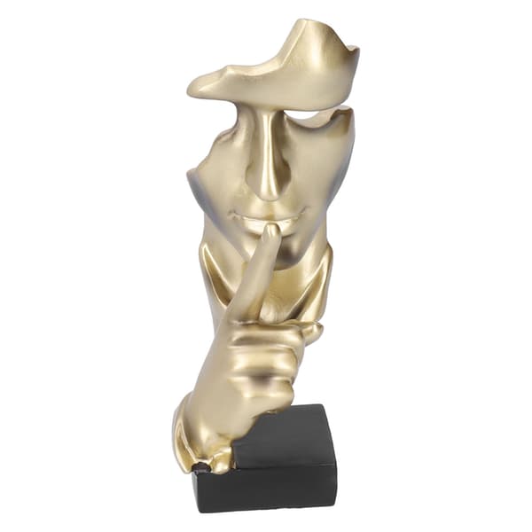 Ansigtskulptur Harpiksfigur Abstrakt kunst Statuepynt Kompatibel med hjemmekontordekoration Kobber BS915