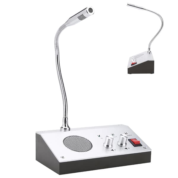 100-240V Dual Way Voice Mic Højttaler Intercom Vinduesdisk Interphone til sikkerhedsfirma US