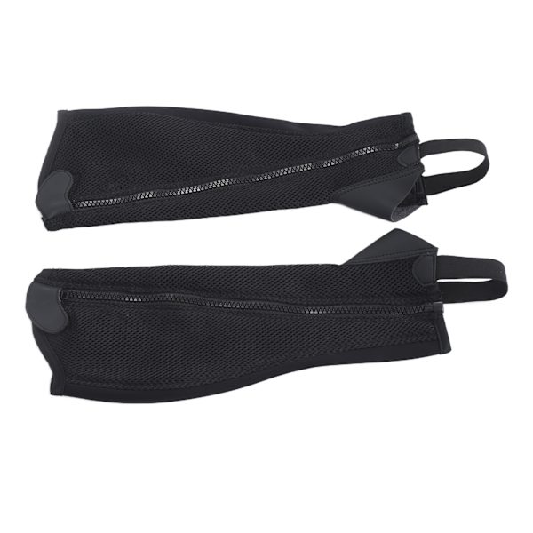 2 st Halv Chaps Svart Flexibelt Nät Ridstövlar för Barn Hästridning Skydd CL