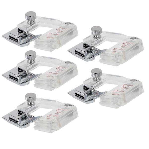 5 Styck Justerbar Bias Tejp Binder Foot Presser Sy Multifunktionsmaskin Tillbehör Passning