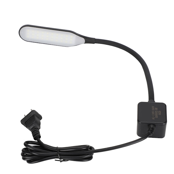 Symaskin LED-lampa 30 pärlor Patch Arbetsbordslampa Magnetisk bas 110V-240V(US-kontakt Svart)