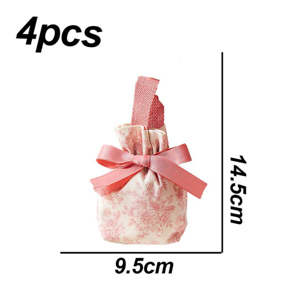 Lahjapussit hääjuhliin, hääkarkkilaukku, riimu- tai korttilahjapussi, kiristysnyörillä säilytysämpäripussi Pink