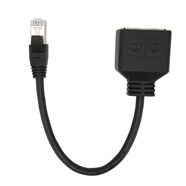 RJ45 Ethernet Adapter Kabelförlängning 1 till 2 Port Utmärkt Anslutning Transmission Splitter Adapter för CAT7-nätverk