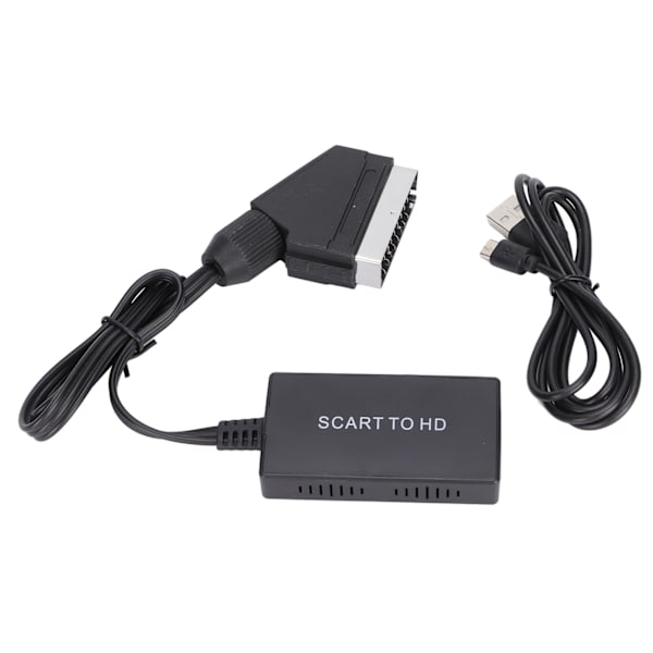【NX】Scart til HD Multimedia Interface-omformer Video Audio-omformeradapter med ledning for DVD-dekoder