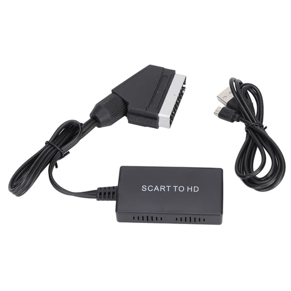 Scart til HD Multimedia Interface Konverter Video Audio Konverter Adapter med Kabel til DVD Set Top Box