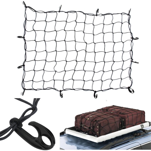 Biltag Bagagenet Elastisk Bungee Cargo Net Auto Bagageholdernet til SUV