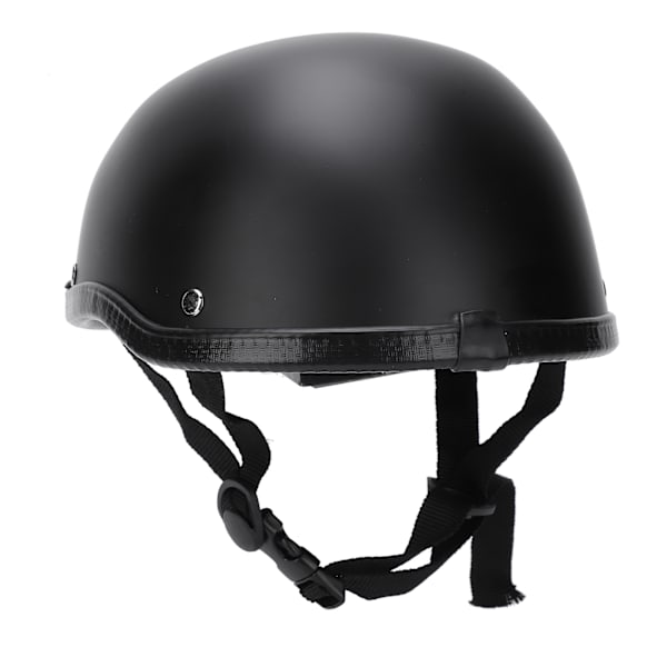 Motorcykel Lav Profil Halvmaske Hjelm Skull Cap Mat Sort (XL)