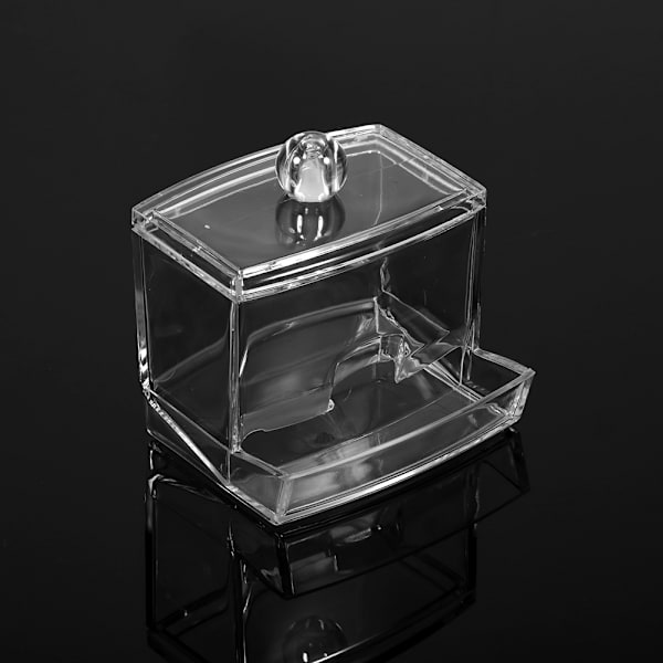 Praktisk bomuldspind Q-spids Makeup Opbevaring Organizer Box Kosmetisk Transparent Holder Etui