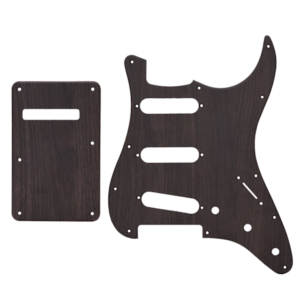 GSSS28 Elgitarrshield Rosewood for ST Three Single Pickguard med bakplate