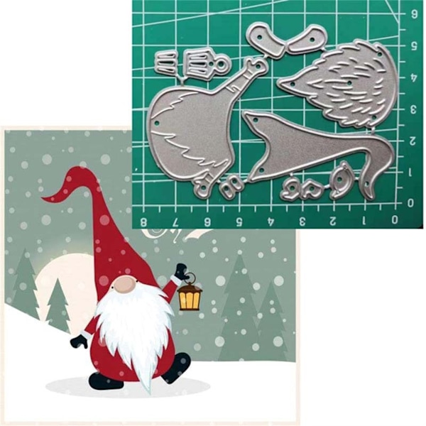 Joulupukki Hiiliterästä Leikkausstencilit Leikkausmuodot Scrapbooking- ja Käsityöprojekteihin Prägäys DIY Syntymäpäivälahja