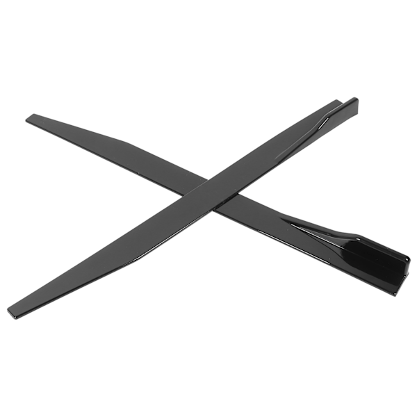 2kpl Auton sivuhame Splitter Lip Winglet Diffuser Universal 120cm/47.2in Kiiltävä musta