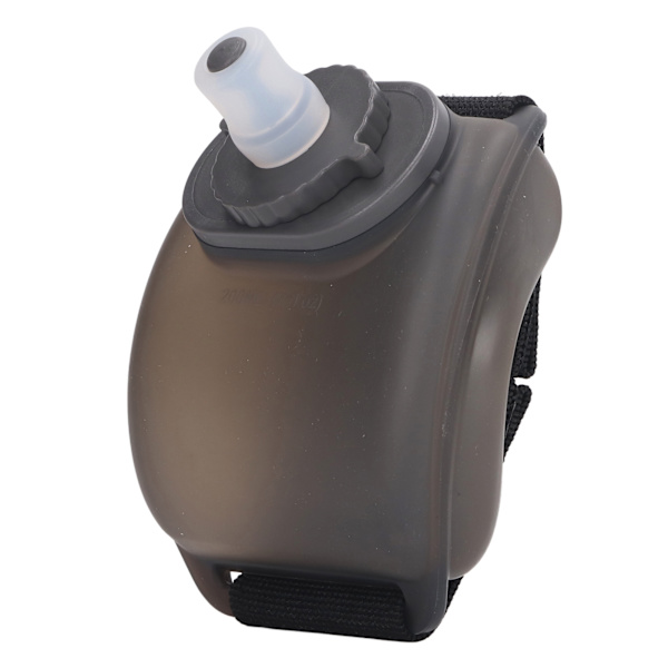200 ml bärbar vattenflaska för handled Bergsklättring Bärbar utomhussport, bärbar handsfree vattenflaska för handled, halvtransparent svart