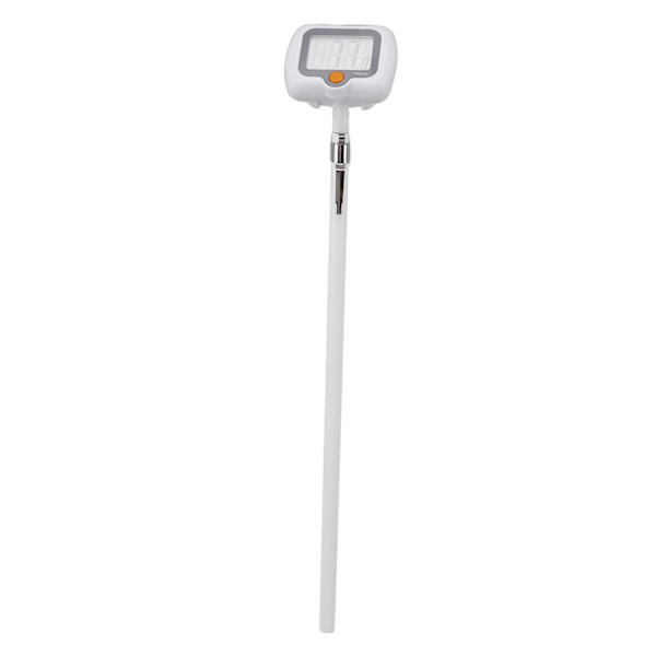 Digitalt godtermometer med gryteklemme Oljetermometer i rustfritt stål med 180 graders roterende sonde for grilling Fritering BBQ Matlaging Hvit