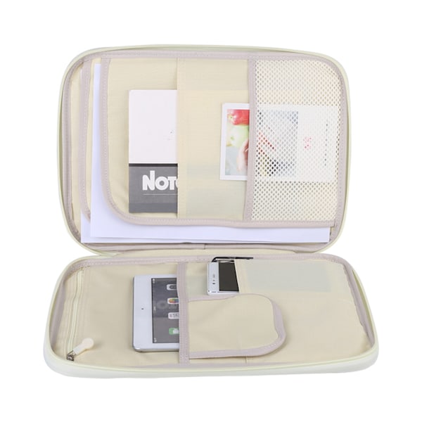 A4 dokumentväska Fil Mapp Portfolio Organizer Dator Notebook Fodral med dragkedja (svart)