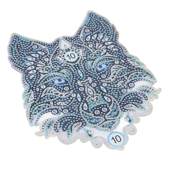 Strassmålning Suncatchers Wolf Mönster DIY Hantverk Strassmålning Hängande för sovrum