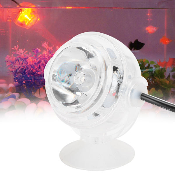 Plast LED Fiskekumler Farverige Gradient Vandafvisende Nedsænkelig Natlys Akvarium Ferskvands Saltvands Tilbehør 100-240VRed EU-stik