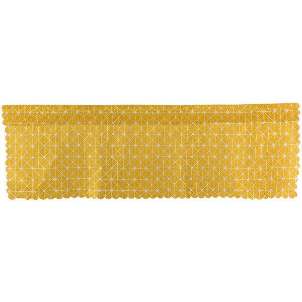Mørklægningsgardiner i stribestil, gennemsigtige korte gardiner, 150*45 stænger, gult gitter C