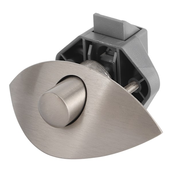 Lådknapplås Skåpdörr Trycklåsning för Marine Boad RV 12‑25mm Träskåpsdörr Borstad Silver