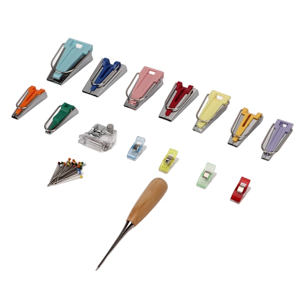 Sy Bias Tape Maker Kit med Snap On Binders Fot 9 Bias Tape Makers Quilt Syl Bias Tape Maker maskin för gör-det-själv