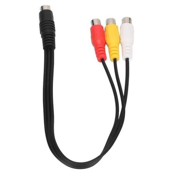 S Video 4-bens han til 3RCA hunkabel dobbelt afskærmning Rød Gul Hvid Videoadapterkabel 1,0 fod