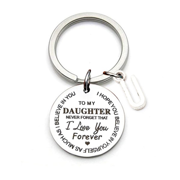 Til min søn/datter Inspirerende gave nøglering Glem aldrig, at jeg elsker dig for evigt Bedste far U To Daughter