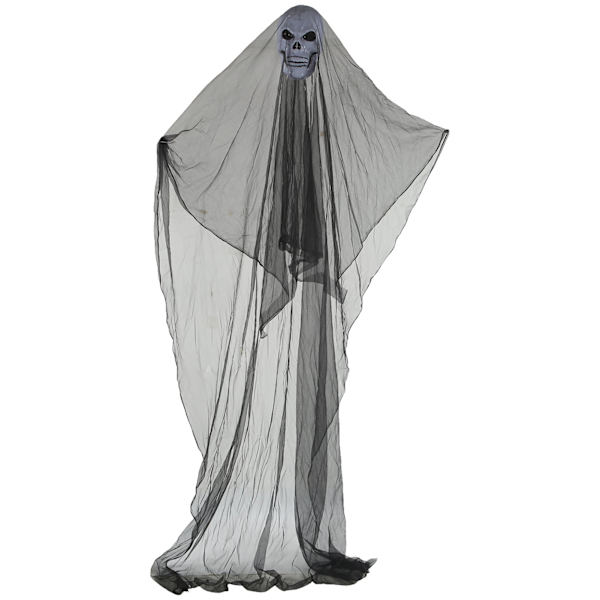 Halloween-riipus-haamu Kauhu rekvisiitta Pelottava Halloween-koriste baareille kummitus taloille huvipuistoille Musta