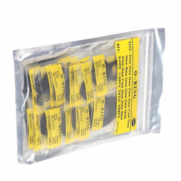 950 st Set 12mm30mm Universal O-ringklocka i gummi Bakkåpa tätningspackningar (0,6mm)