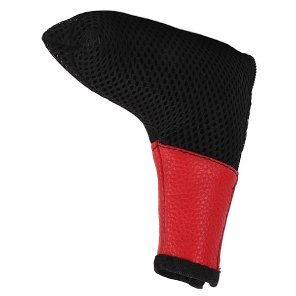 L-formad Mesh Golf Head Cover Golf Club Putter Headcover Skyddsväska med dragkedja Röd