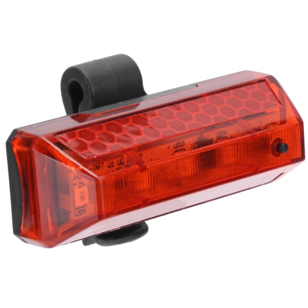 USB-ladattava pyörän takavalo, pyöräily 5 LED -valo, turvallinen heijastava pyörän varoituslamppu, punainen valo, punainen heijastin