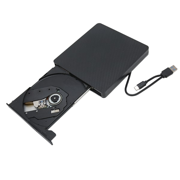 Ulkoinen CD- ja DVD-asema 5 Gbps USB 3.0 Type C CD DVD RW -asema kannettaville tietokoneille, pöytätietokoneille, Windowsille, Linuxille ja OS X:lle