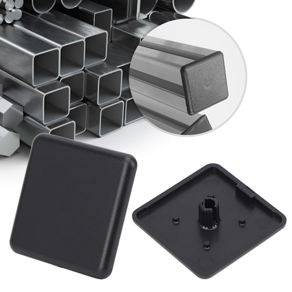 50 stk. Endelåseskydd Sort plastbeslag til 2020/3030/4040 EU-standard aluminiumprofiler EU-standard 4040