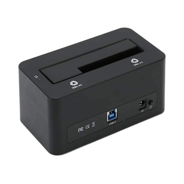 Harddisk-dokkestasjon 5 Gbps USB 3.0 til SATA LED-indikator HDD-dokkestasjon for 8 TB 2,5 tommer 3,5 tommer HDD 100‑240V EU-plugg