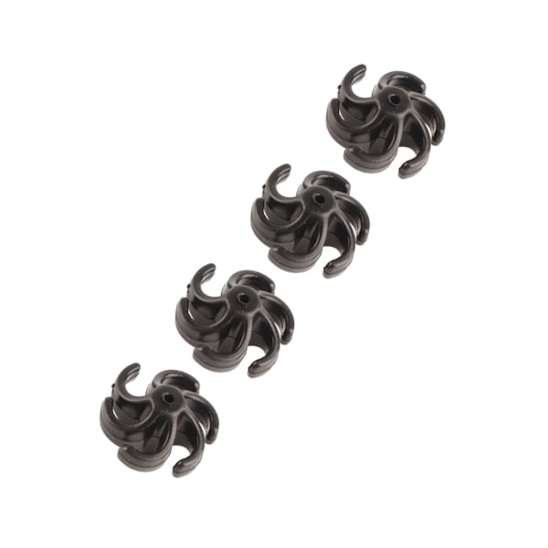 4 stk Bueskyting Buestrangs Stabilisator Gummi Recurve Compound Bue Buestrangs Lyddemper Støtdemper Svart
