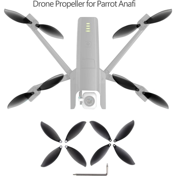 Quadcopter blade, 8 stk Parrot Anafi for- og bagpropelblade Drone Quadcopter tilbehør