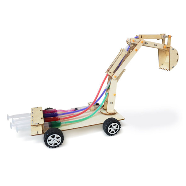 Hydraulinen kaivinkone malli Pedagoginen puulelutieteen kokeilu lelu DIY STEM lelu lapsille Opiskelijat