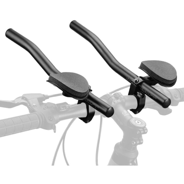 Säädettävä pyörätuen ohjaustanko Bike Triathlon -ohjaustangot TT-tangot maantiepyörälle MTB-maastopyörälle, malli: musta